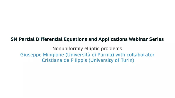 SN Partial Differential Equations and Applications...