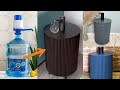 See How I Made This Flaunted Wood Water Bottle Dispenser// Amazing DIY