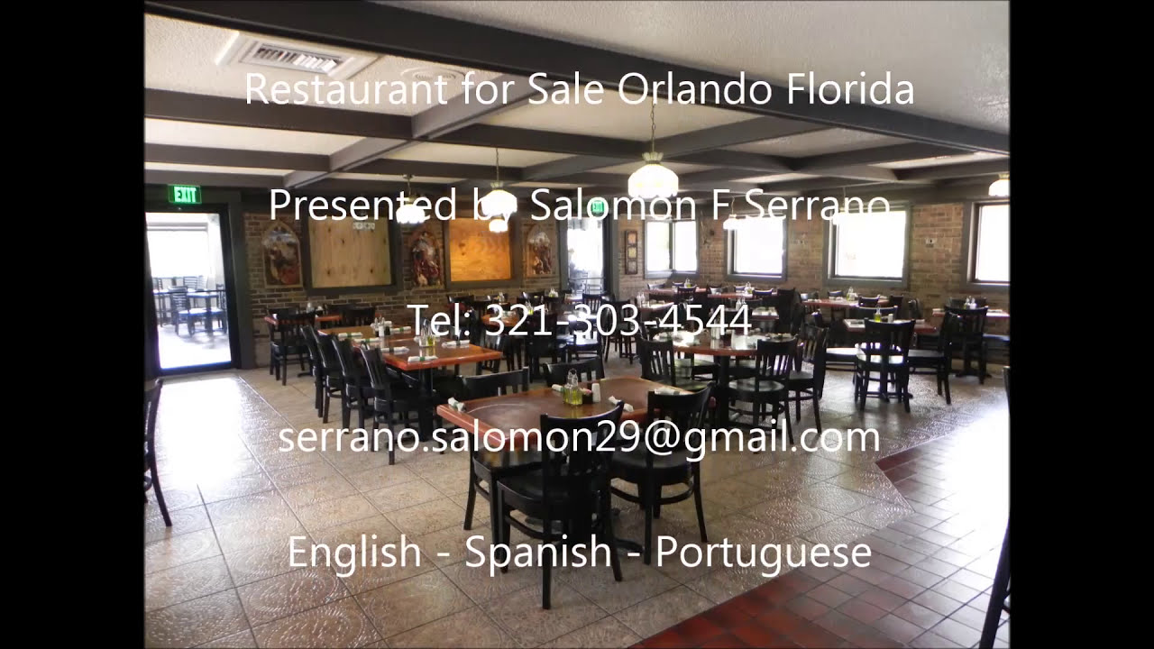 Restaurant for Sale Orlando Florida YouTube