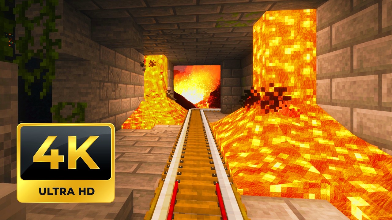 🚀 4K MINECART RIDE Adventure! | Stunning Minecraft Journey in Ultra HD ...
