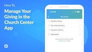 How to Manage Your Giving in the Church Center App screenshot 4