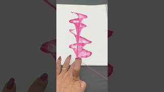 🤯 Easy thread painting #easypainting #easytrick