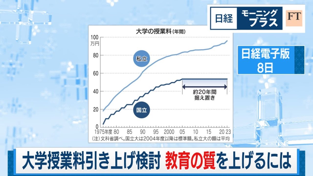 大学授業料引き上げ検討 教育の質を上げるには【日経モープラFT