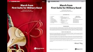 Video thumbnail of "March from First Suite for Military Band, arr. Michael Story – Score & Sound"