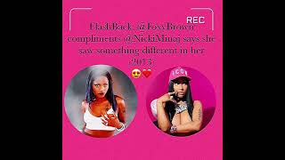 FlashBack: Foxy Brown compliments Nicki Minaj 😍❤️ (2013)