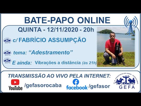Assista: Bate-papo online - c/ FABR�?CIO ASSUMPÇÃO (12/11/2020)