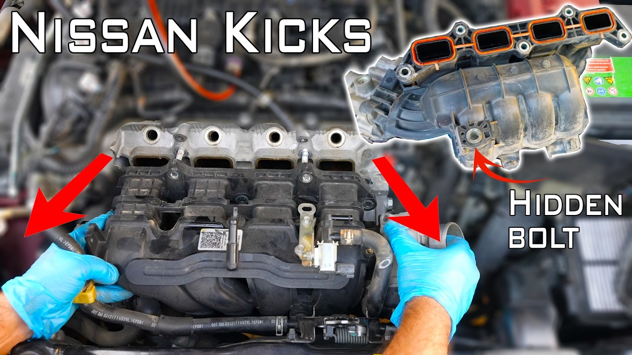 Снятие впускного коллектора Nissan Kicks: обнаружены скрытые болты!