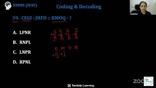 NMMS - MAT - Coding & Decoding - MCQ 39
