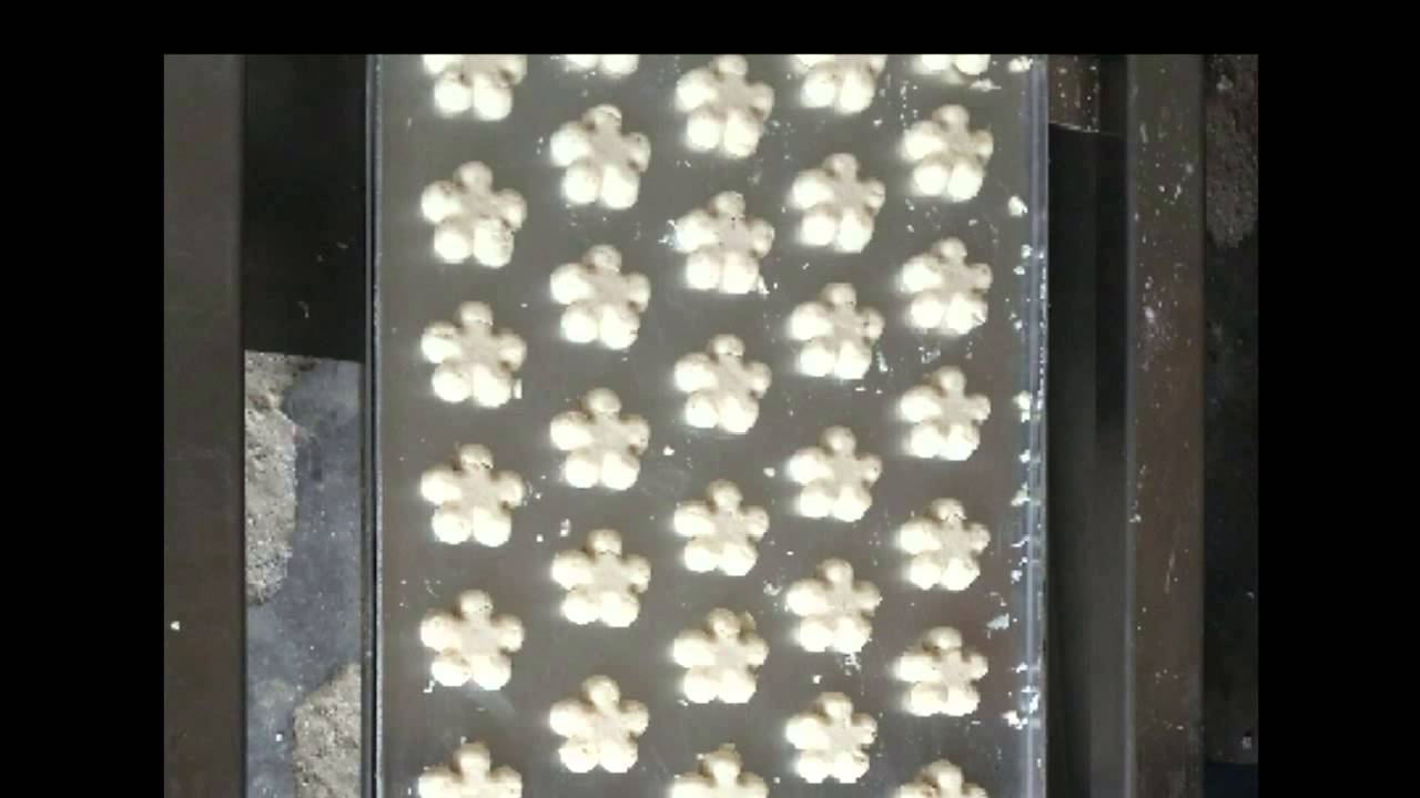 Awaken Cookies Rotary Mould Machine~Kuih Bangkit - YouTube