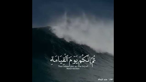 القارئ/ محمد الصحاف - {إنك ميت وإنهم ميتون ثم إنكم يوم القيامة عند ربكم تختصمون} {سورة الزمر}