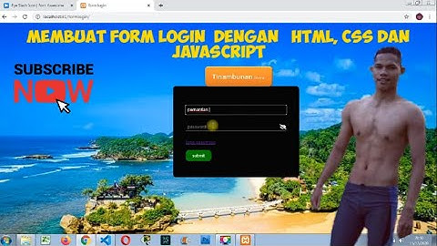 Cara membuat form login menggunakan Html, Css, Javascript. Menampilkan dan menyembunyikan password.