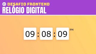 Criando um Relógio com HTML + CSS + JS do Zero | #VotePedro
