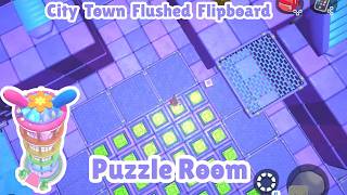 🌈 CITY TOWN FLUSHED FLIPBOARD PUZZLE ROOM 🌈