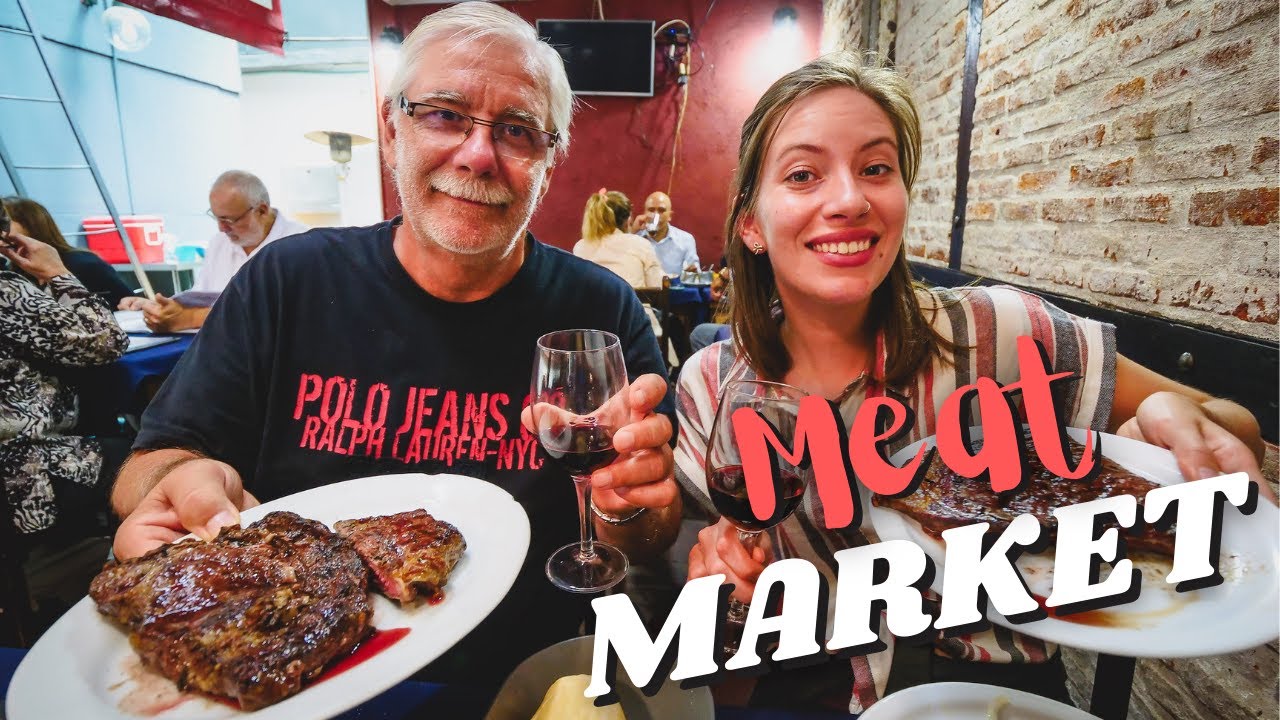 Uruguayan ASADO GRILL 🥩 Eating BBQ at the MEAT MARKET (Mercado del