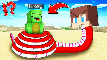 JJ Became a GIANT SNAKE !? JJ And Mikey FOUND ANTIDOTE To The SNAKE in Minecraft Maizen