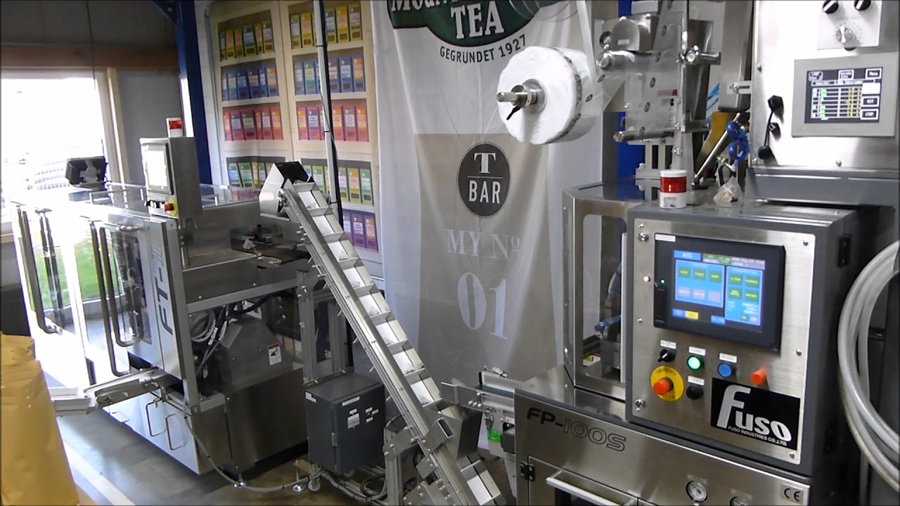 Our new tea bag packaging machine (English) - YouTube