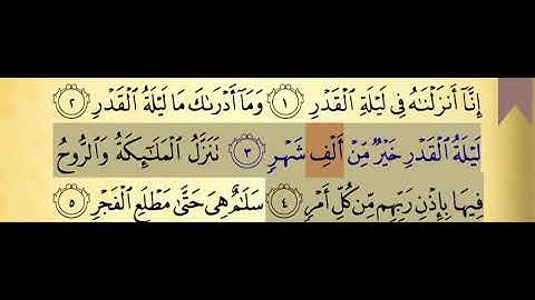 سورة القدر ٣-٤ تكرار ٣ مرات