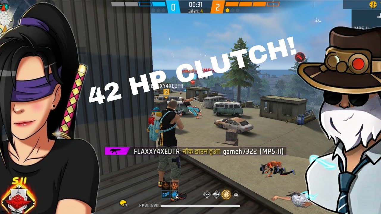 FREE FIRE – 42 HP One vs Four Catch Challenge💥