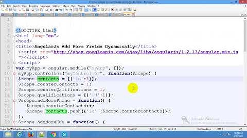 Add Form Fields Dynamically using AngularJS |  Angular 6 dynamic form fields