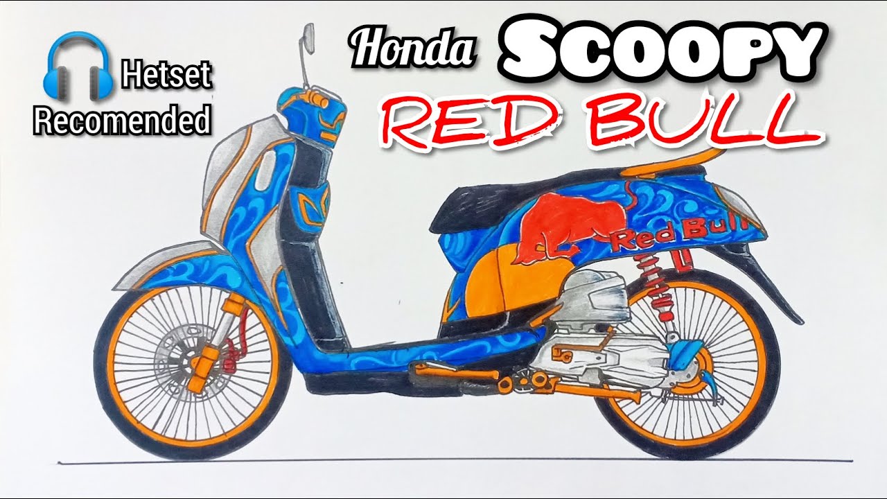 Menggambar Scoopy Thailook Streer Racing