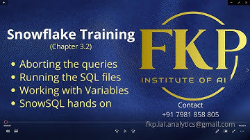 Snowflake Training 3.2 : SnowSQL Hands on | Quick SnowSQL turotial with breaks | SnowPro Exam.