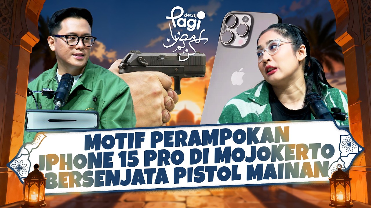 [detikPagi] Motif Perampokan iPhone 15 Pro di Mojokerto Bersenjata Pistol Mainan