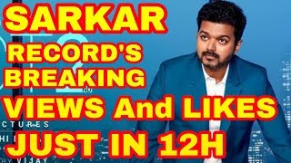 Sarkar Teaser Records Breaking Views and Likes on youtube Just in 12Hours | Thalapthi Vijay