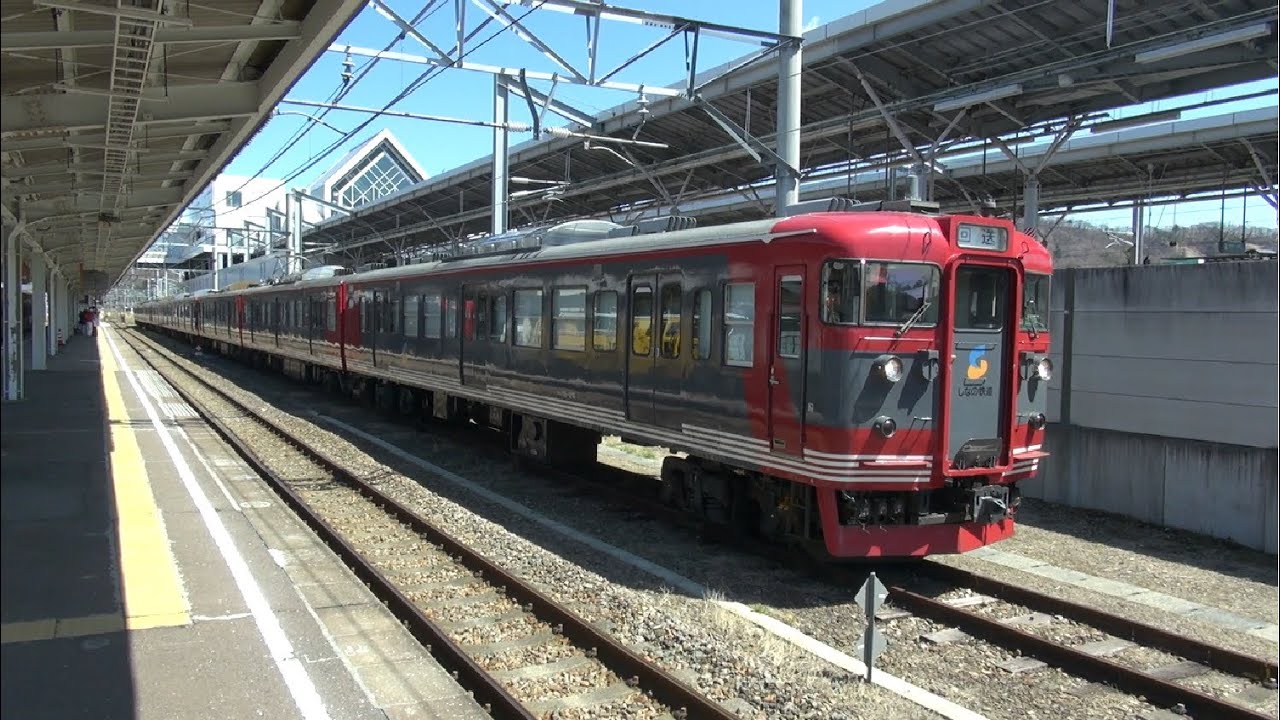 しなの鉄道115系9両(回送)　軽井沢駅、入換、入線、発車。
