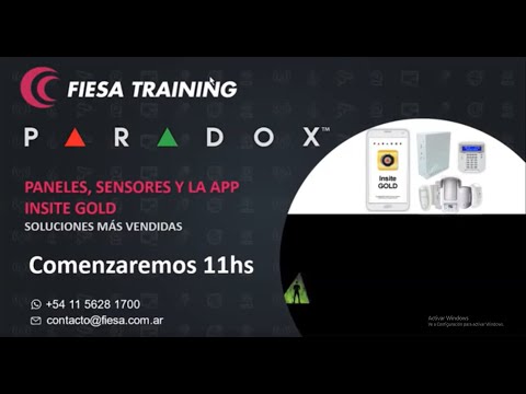 Fiesa Training Presenta: PARADOX App Insite Gold, Paneles y Sensores más vendidos