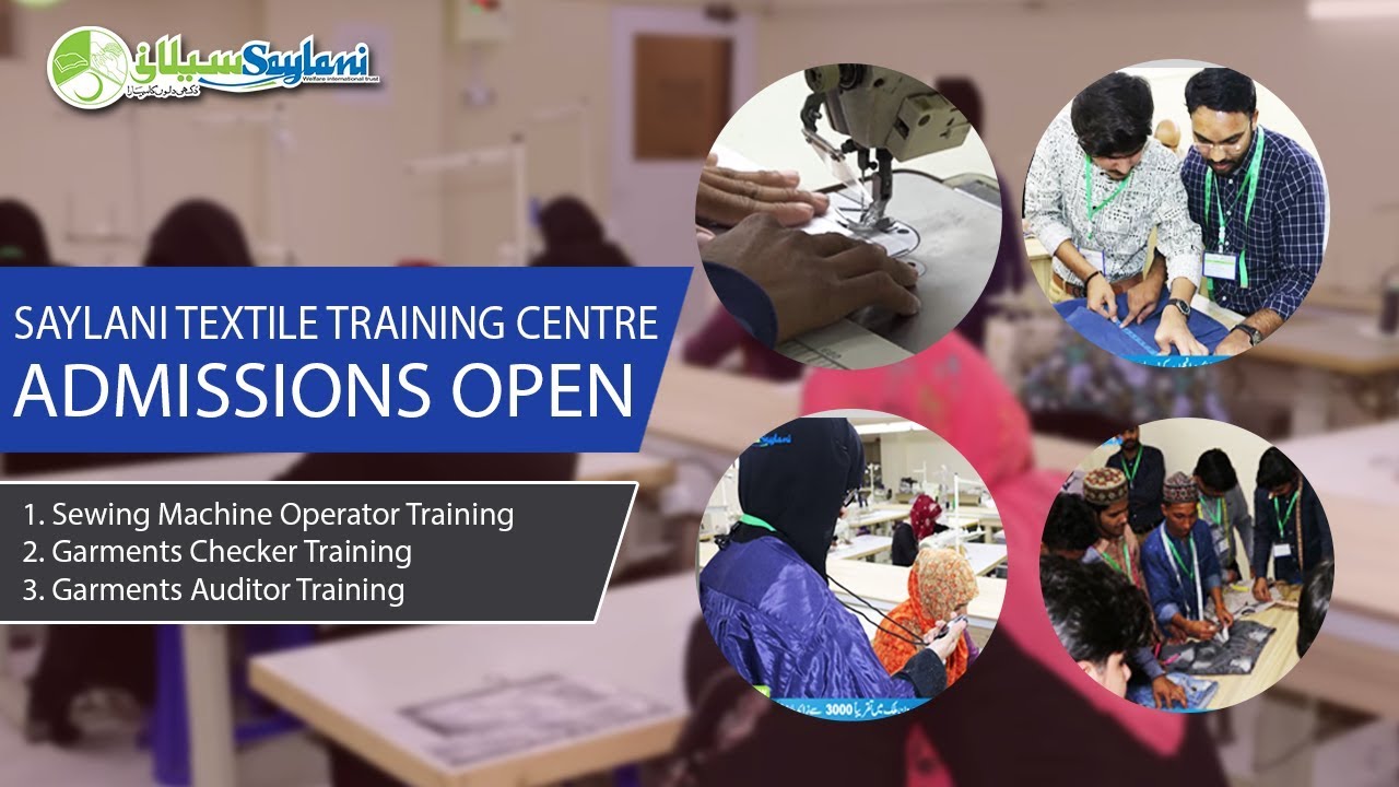 Saylani Textile Training Centre Admissions Open Saylani Welfare Trust YouTube