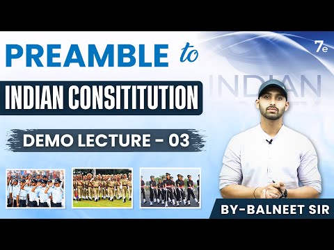 Indian Polity | Demo Lecture 03 | Preamble to the Indian Constitution Explained | Tathastu Defence