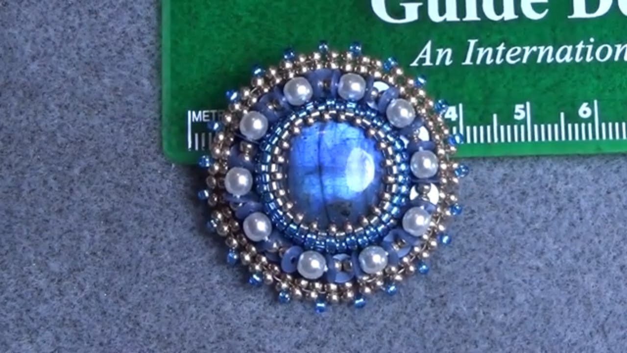Tutorial Beaded Embroidery Button/Brooch YouTube