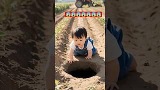 A Poor Baby Fall Into The Big Hole,