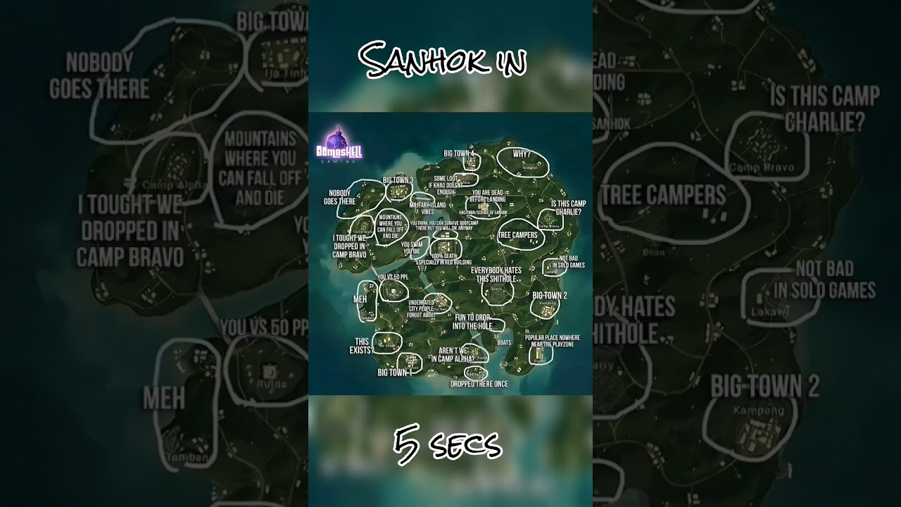 Sanhok Map in 5 Seconds: Thrilling Action Packed! 🔥❤️ 