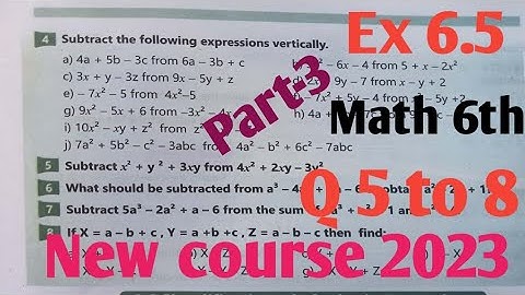 Exercise 6.5 Class 6 Math kpk and PTB new course 2023| Class 6th Maths Ex 6.5 unit 6  SNC Part-3