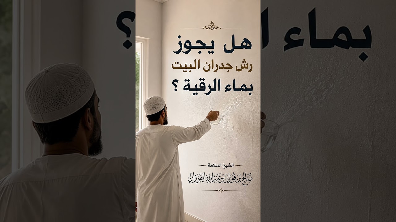 هل يجوز رش جدران البيت بماء الرقية ؟ الشيخ العلامة صالح بن فوزان بن عبد الله الفوزان .