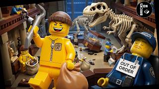 Museum Heist Bank Truck Robbery Shootout Harbor Theft Lego Brick Police Crooks Stop Motion Animation
