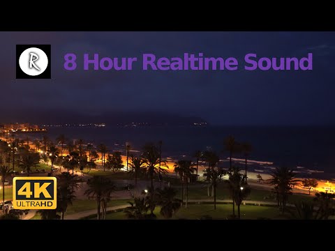 Ocean Waves, Rain & Night Sounds - 8 Hour Realtime Nature Sounds Recording 4K