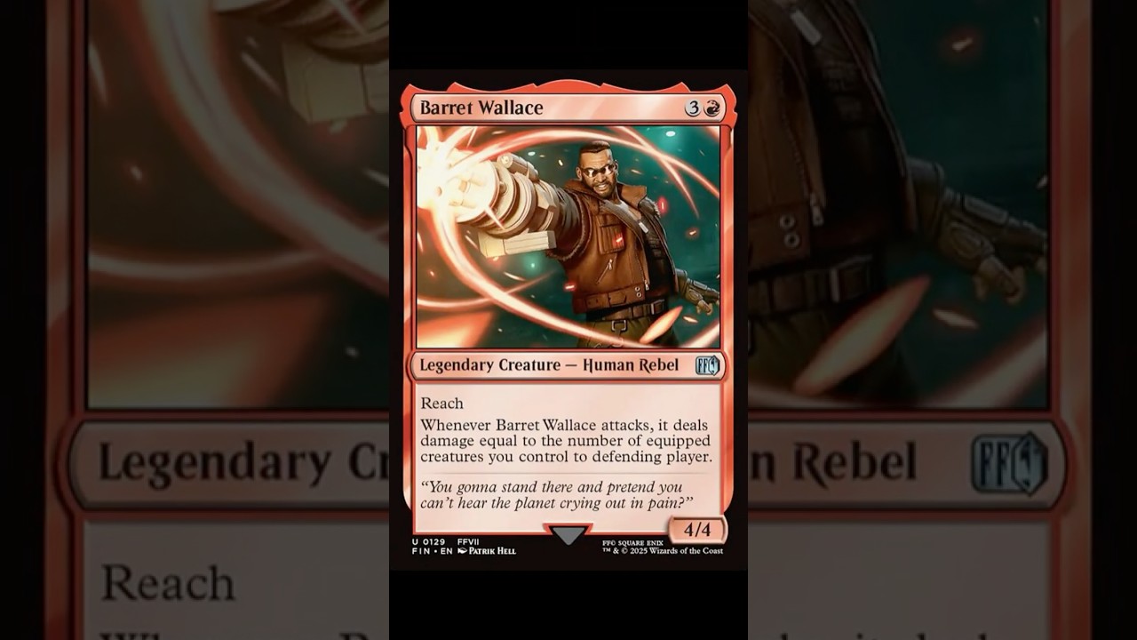mtg final fantasy barret Wallace [FINAL FANTASY] it deals damage equal to the number of equipped creatures you control to defending player. Magic the Gathering's Final Fantasy