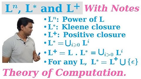 TOC Kleene closure, Positive closure, Power of Language | GATE. TOC. NET.Theory of Computation.