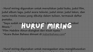 🦿 Langkah 03: Huruf Miring | Fundamental Bahasa Indonesia Alternatifa