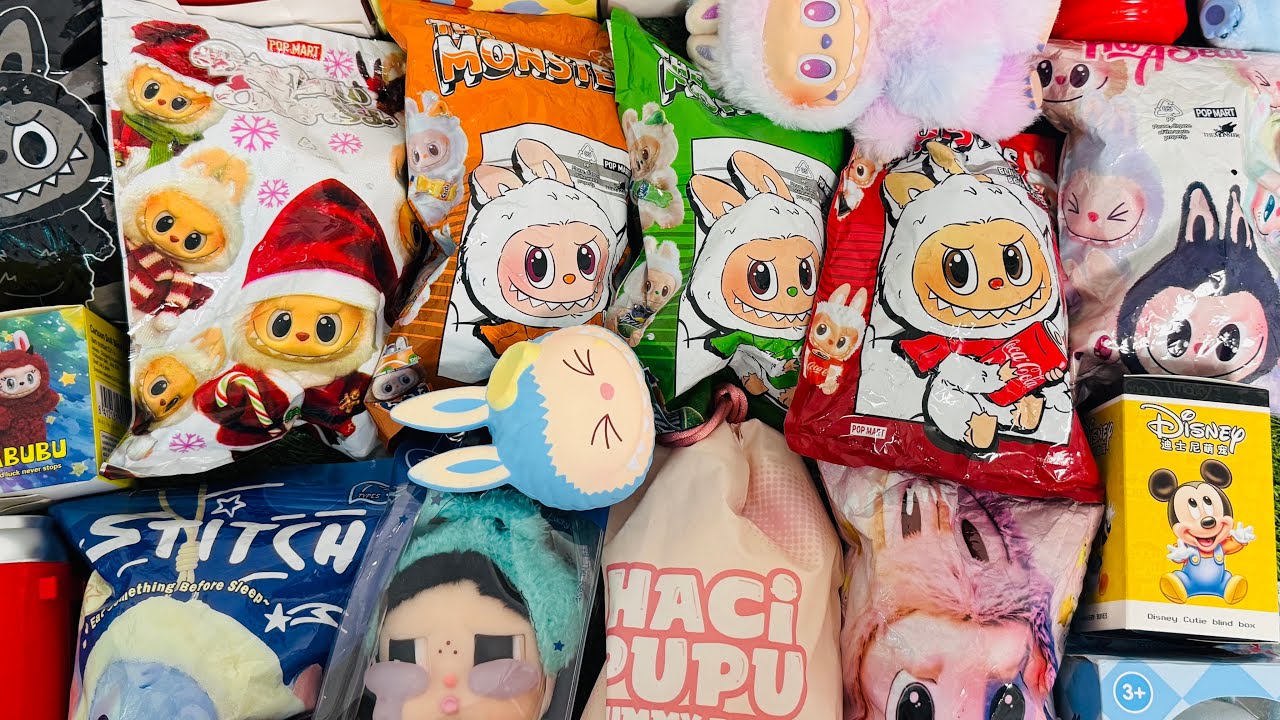 Labubu Haci pupu Stitch  & blind box unboxing 💕 No Talk only crunchi Sound / Satisfying video💕