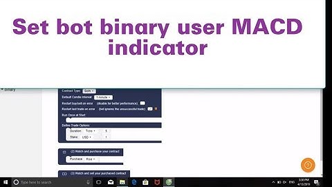 Set bot binary use MACD indicator