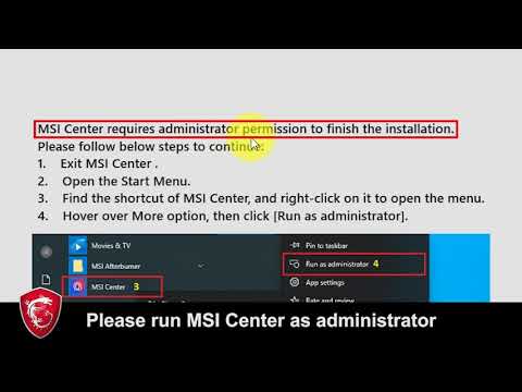 MSI® HOW-TO install MSI Center