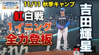 吉田輝星紅白戦登板！センター五十幡亮汰の活躍に新庄監督驚嘆＜11/11ファイターズ秋季キャンプ2023＞