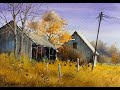 How to paint village in watercolor painting demo by javid tabatabaei