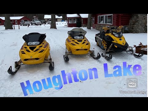 Houghton lake snowmobile trip
