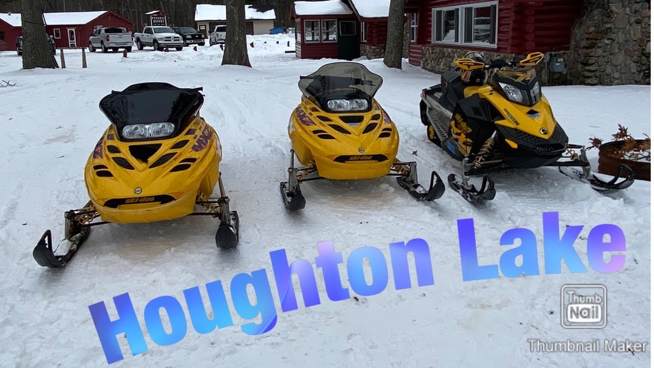 Houghton lake snowmobile trip YouTube