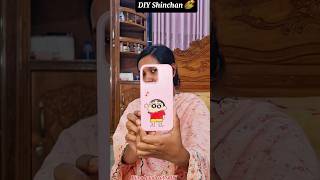 Shinchan Phone Cover DIY 🎨 | Cute Cartoon Case Painting | Easy DIY #diy #craft #handmade #craftideas