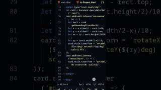 Neon Card Tilt (3D Effect) #html #css #js
